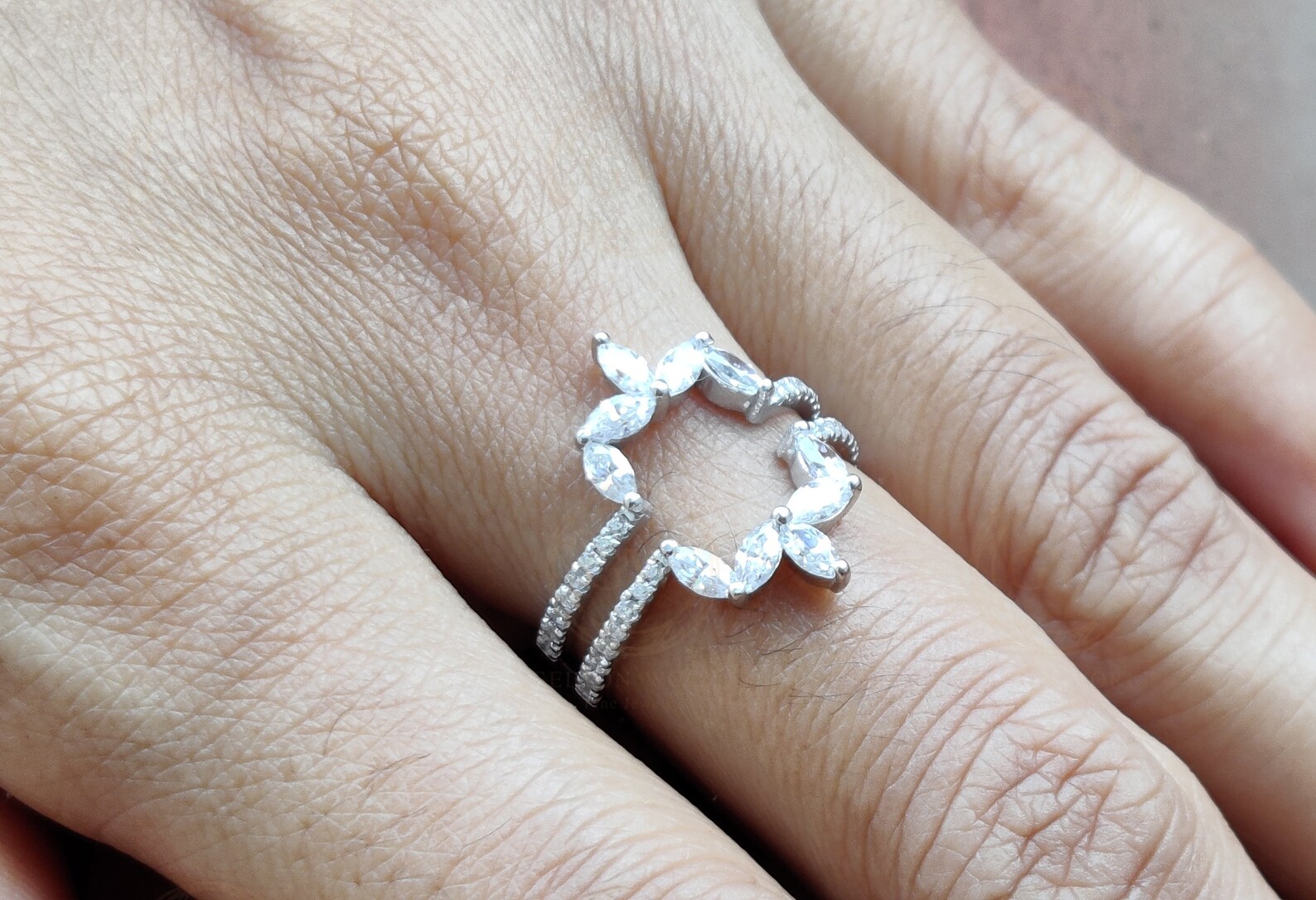 14K Gold Ring Enhancer Ring Enhancers and Wraps Moissanite Etsy