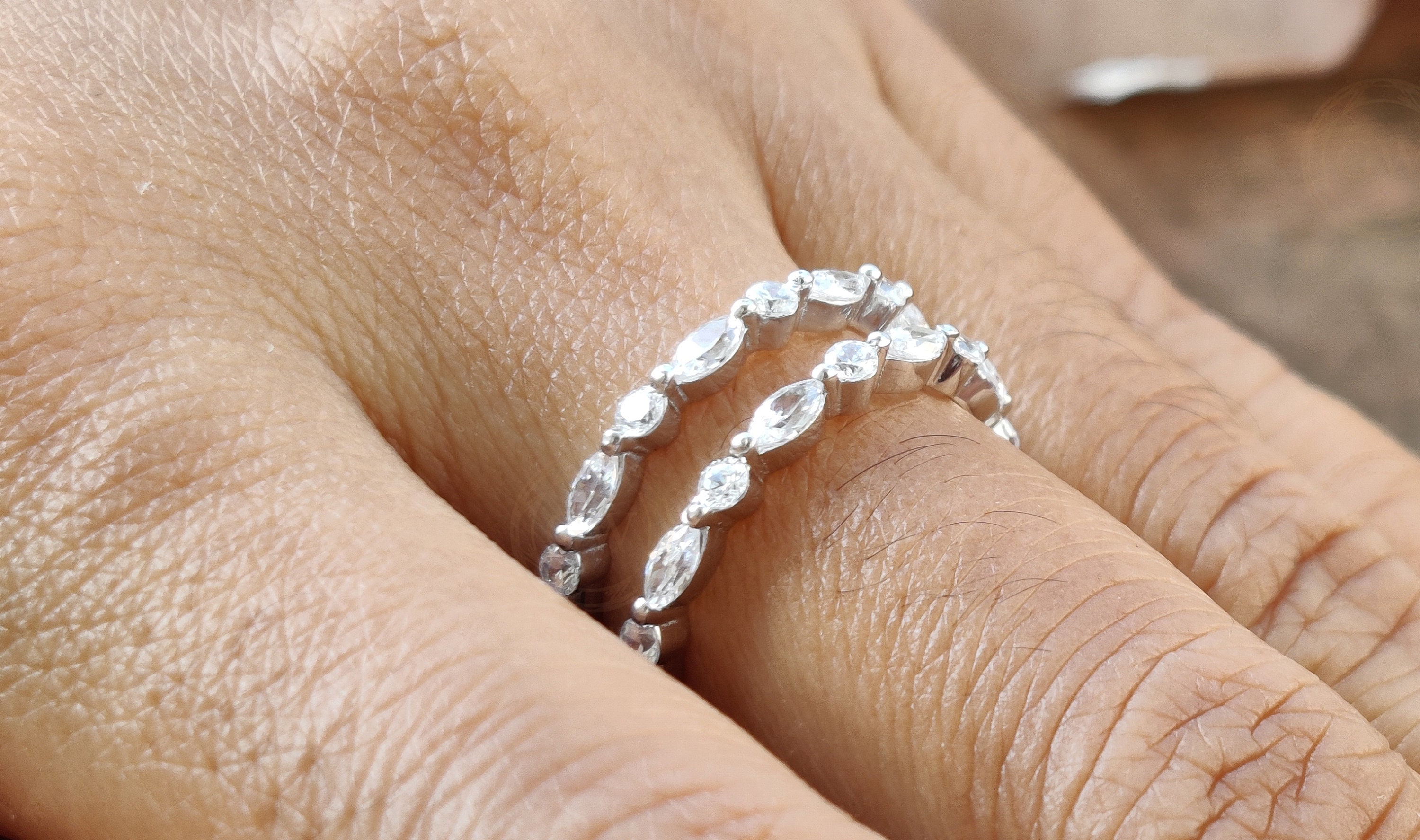 Enhancer Ring Band Moissanite Ring Enhancer 14K Gold Ring Etsy