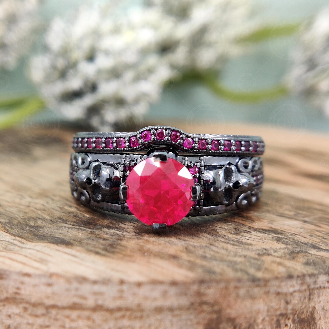 Bague Argent 925 Avec Pierre Rubis Cz - Taille 55 Neuf Sans Boîte