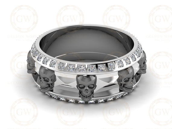 Mens skull engagement rings new arrivals