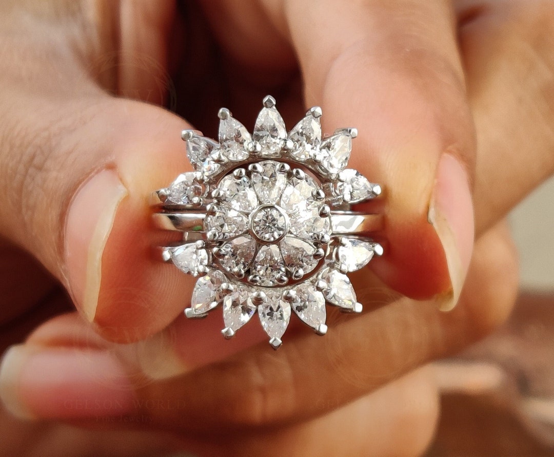 Moissanite Enhancer Ring Ring Wraps Wedding Ring Enhancers Etsy