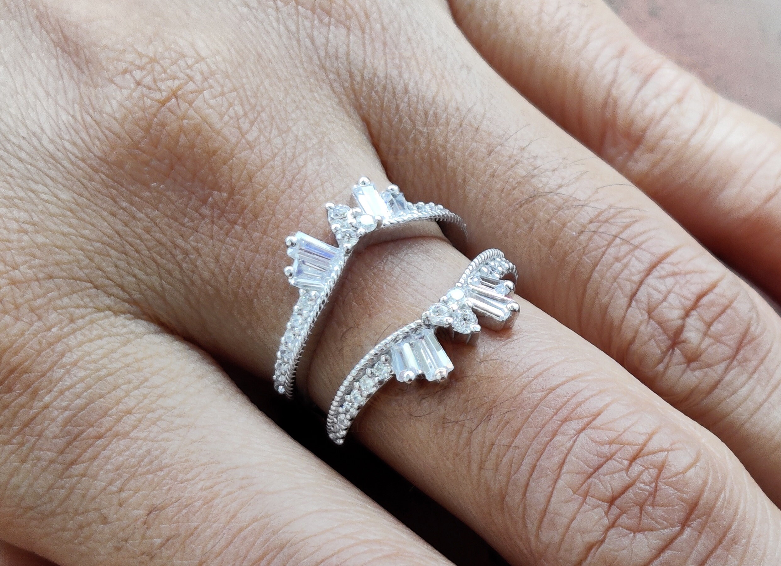 Ring Enhancer Ring Enhancers and Wraps 14K Gold Moissanite Etsy