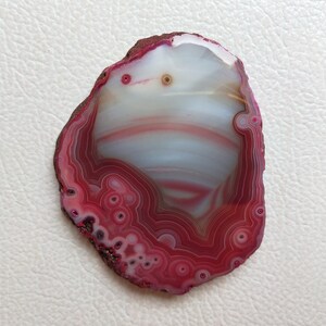 Dyed Agate Slice Cabochon: Freeform Gemstone for Jewelry (74x60X6 mm)