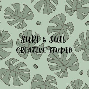 Green abstract leafs seamless pattern, leaves palms seamless repeat surface pattern for commercial and personal use