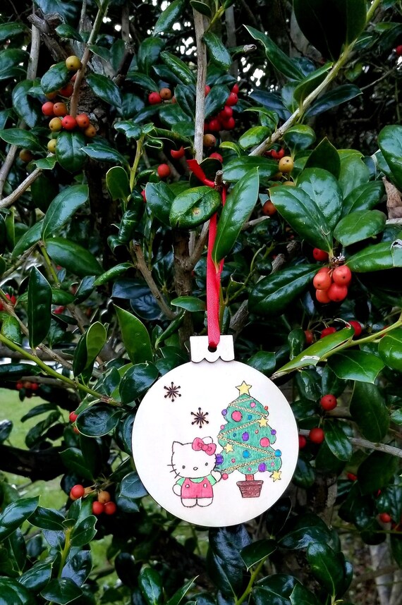 Custom Hello Kitty Christmas Tree Keepsake Cat Ornament Etsy