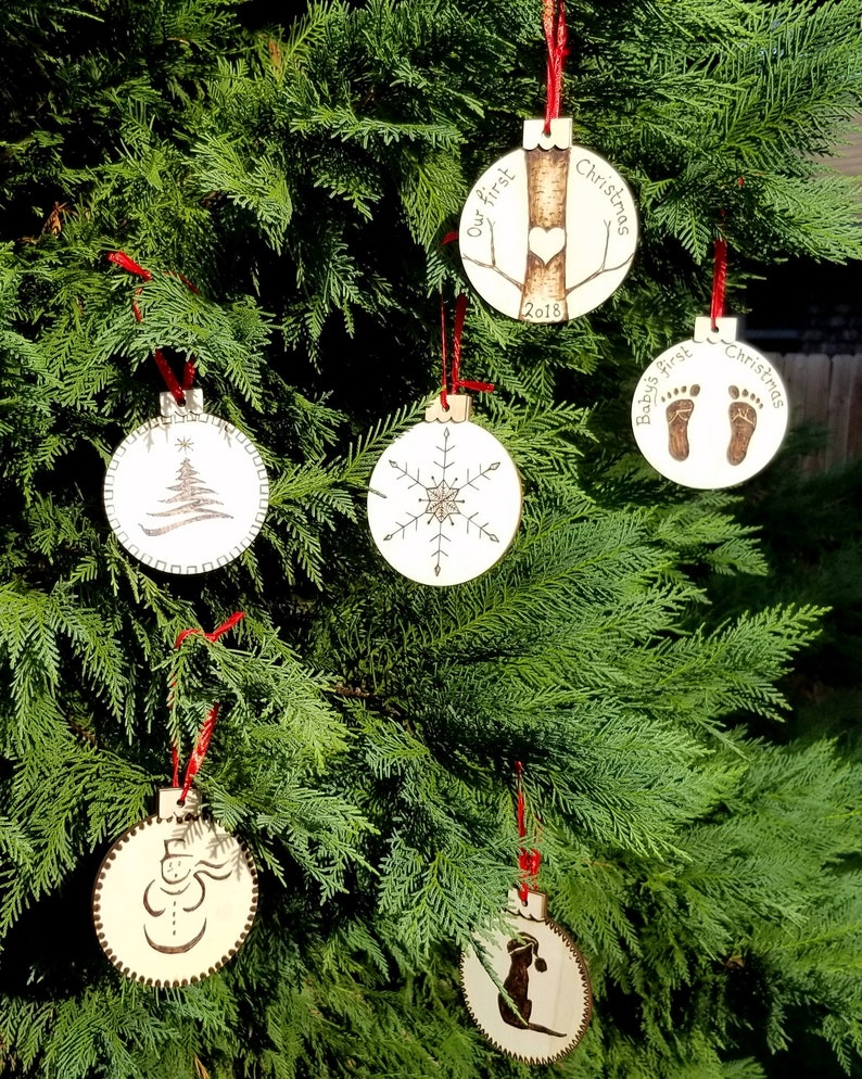 Our First Christmas 2024 personalized Initials in Heart in Tree