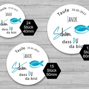 12x Aufkleber Fisch Schön dass du da bist alle Farben Bild 8