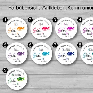 12x Aufkleber Fisch Schön dass du da bist alle Farben Bild 4