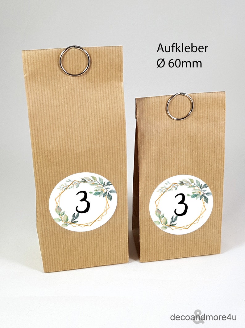 Adventskalender Zahlen Leaf Frame No. 3 Bild 8