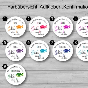 12x Aufkleber Fisch Schön dass du da bist alle Farben Bild 5