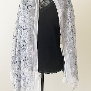 Soft Printed Cotton Scarves/Stoles/Wraps/ bandanas with coloured lurex for Women, gift for her.