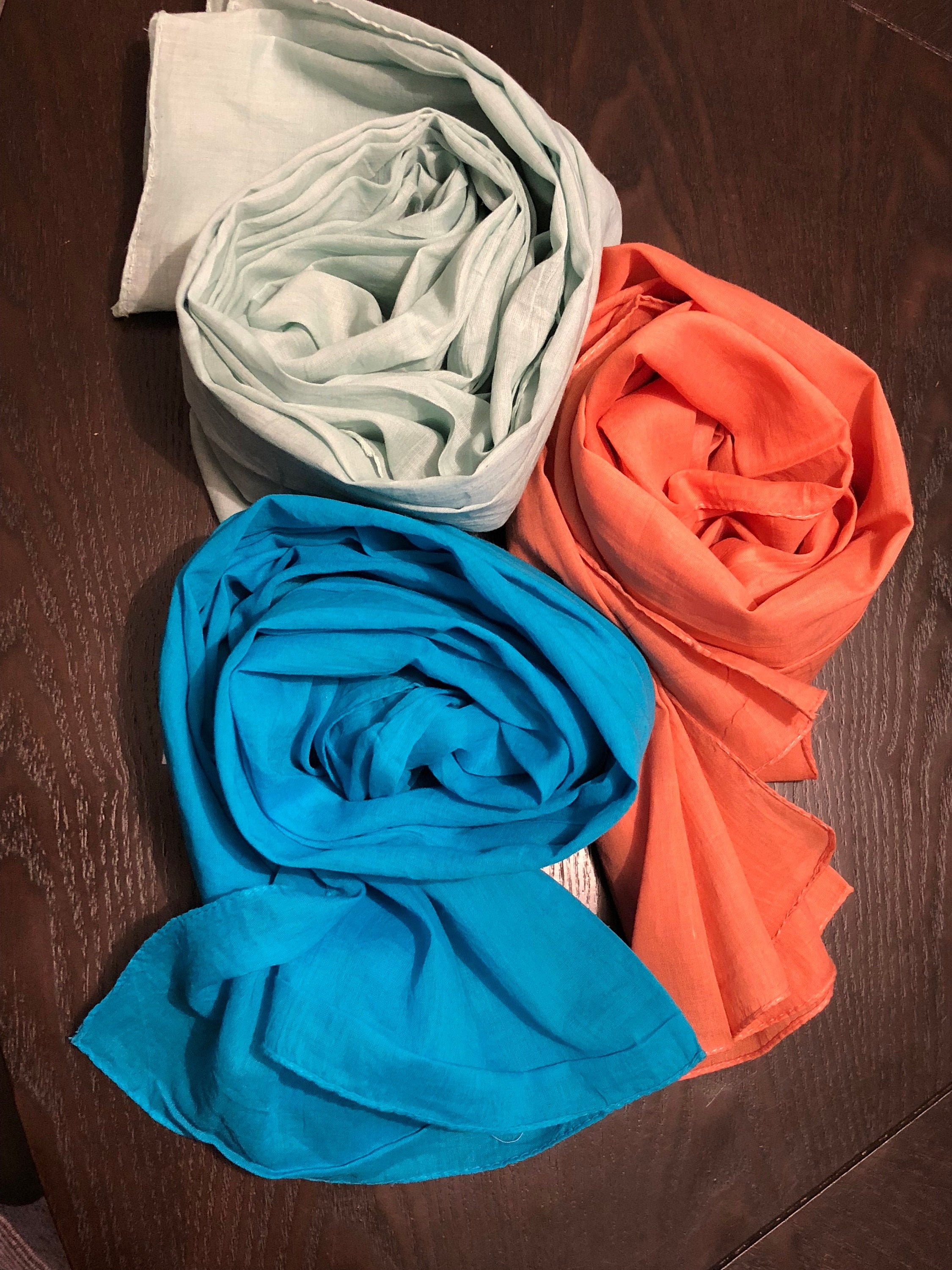 Cotton Scarves large size 100 percent soft Cotton solid Head Etsy