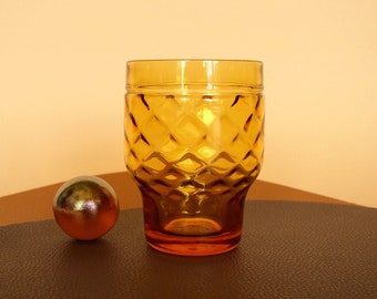 French "PERNOD" glass.Vintage glass.Old French glass.Amber colored glass.Bar/Bistrot glass France.Classic 70's.ArtyEpicurean