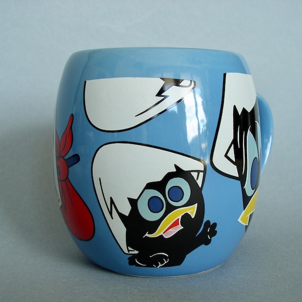 Calimero Ceramic Mug."Pagot"."By Tropico Diffusion"."Avenue of the Stars".Vintage/Ancient Mug.Black Bird.Cartoonesque.ArtyEpicurean.