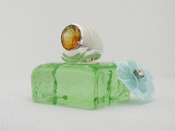 Massive silver ring 925 cabochon turquoise turquoise green T 54 jewel