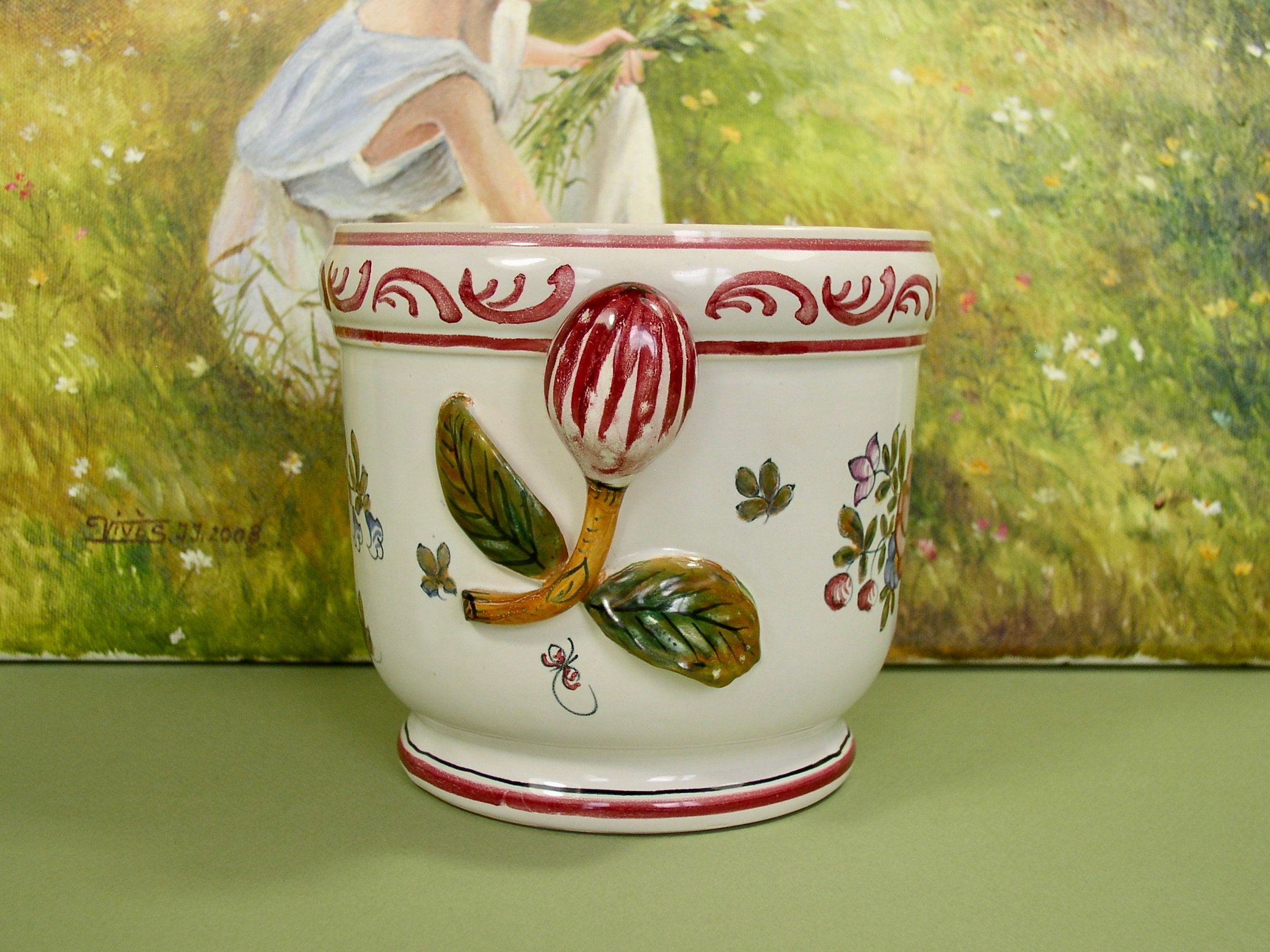 Pot de fleur en faïence Achetez des objets uniques