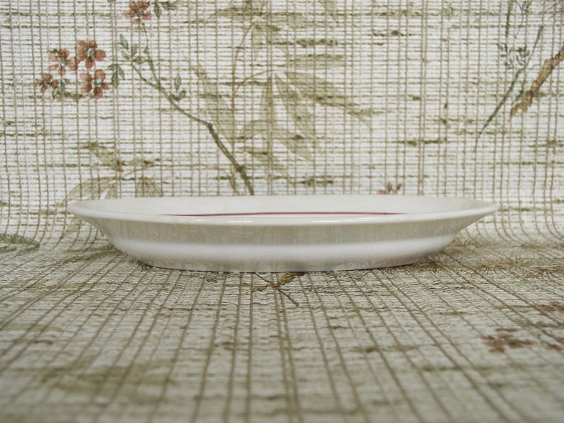 Old Dish SALINS,FRANCE Small Dish in Vintage Ceramics France.Plat de Service Blanc Deco Fleur.Plat Ironstone France ArtyEpicurean.