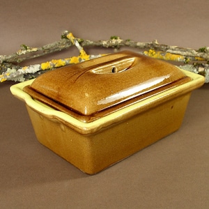 "LA BOURGUIGNONNE" Terrine. 1960s Ceramic Tableware. Vintage Terrine Dish. Pâté Container. Antique French Terrine. ArtyEpicurean.