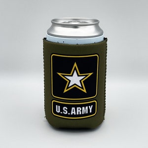 US Army Can Cooler, US Army Beverage Cooler, US Army Can Cozie, Patriotic Can Cooler,  United States Army Can Cooler