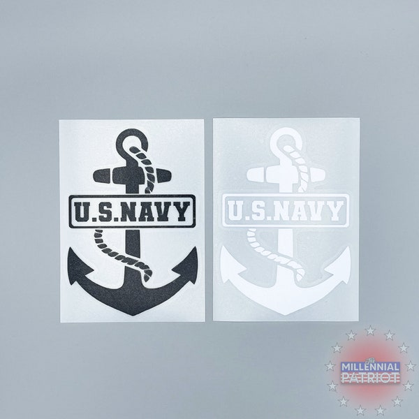 US Navy Vinyl Sticker, US Navy Vinyl Decal, Navy Sticker, Navy Decal, United Stated Navy Decal, Navy Bumper Sticker, Navy Window Sticker