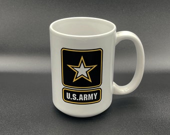 US Army Coffee Mug, United States Army Coffee Mug, Army Coffee Mug, Army Ceramic Coffee Mug, US Army 15oz. Coffee Mug