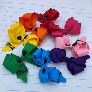 Crayon Bow: Back to School Hair Accessory