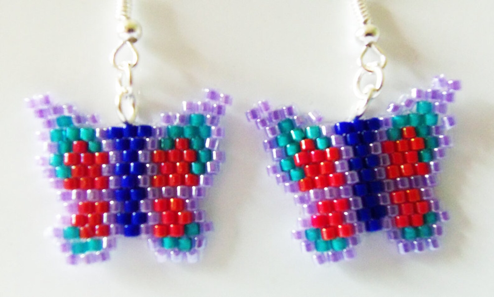 Miyuki Delica Seed Bead Butterfly Drop Earrings Etsy UK