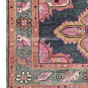Peach Pink Color Turkish Oushak rug 8x10 9x12 Area Rug Living room kids room area rugs hallway  runner kitchen bigger size rug made to order