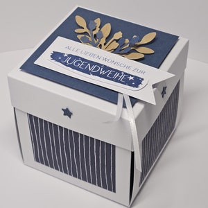 Jugendweihe Geschenk Junge, Geldgeschenk Jugendweihe, Explosionsbox Jugendweihe