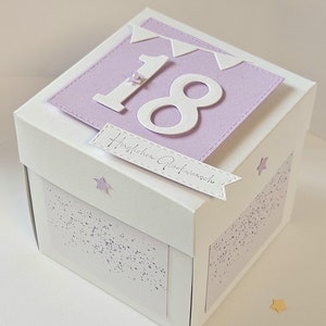 Explosionsbox 18. Geburtstag Mädchen, Geldgeschenk 18. Geburtstag