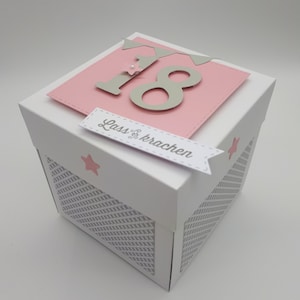 Explosionsbox 18. Geburtstag Mädchen, Geldgeschenk 18. Geburtstag, 20. Geburtstag Mädchen,