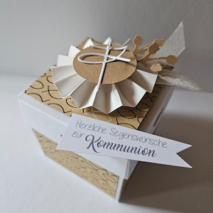 Kommunion Geschenk, Geldgeschenk zur Konfirmation, Firmung Geschenk, Explosionsbox zur Konfirmation