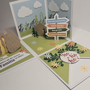 Wandern Geschenk, Wandergutschein, Geschenk Bergurlaub, Explosionsbox für Wanderer
