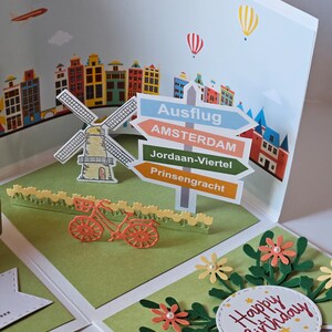 Geldgeschenk-Verpackung Holland – Mit Mini-Fahrrad, Für Urlaub, Amsterdam Oder Keukenhof, Ca. 16,5 Cm
