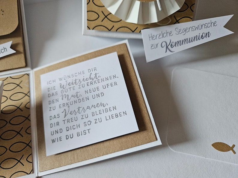 Kommunion Geschenk, Konfirmation Geschenk, Firmung Geschenk, Geldgeschenk, Explosionsbox Bild 4