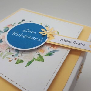 Geschenk zum Ruhestand | Explosionsbox Ruhestand | Geldgeschenk zum Ruhestand | Glückwünsche zum Ruhestand