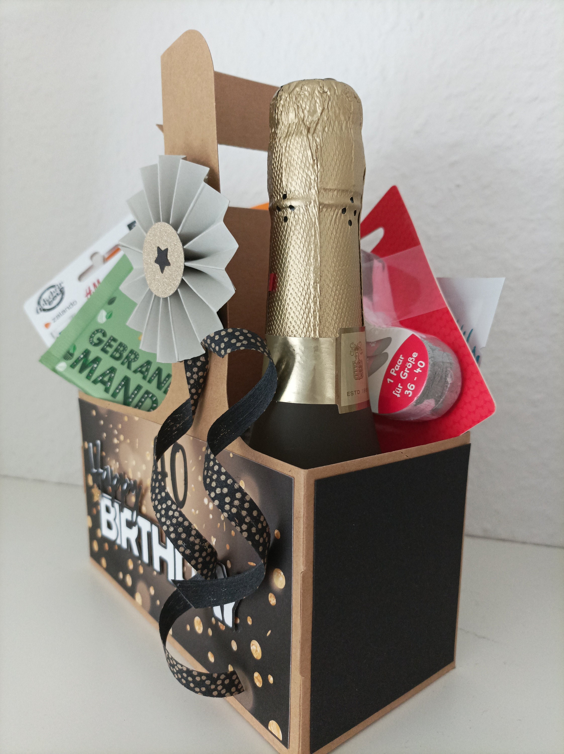 Geschenkkorb Set Abschluss 2025 – 12 Körbe Mit Tüten & Schleifen, Grün