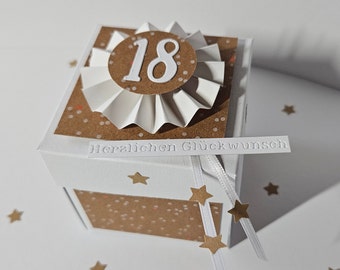 18th birthday girl money gift, explosion box birthday, birthday card