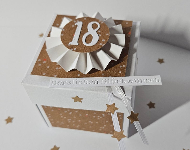 18th birthday girl money gift, explosion box birthday, birthday card image 1