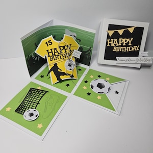 Fußballfan Geldgeschenk, Geburtstasgeschenk für Fußballer, Explosionsbox Fußball