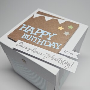 Bodyflying voucher packaging, birthday gift for a boy, explosion box skydiving, birthday voucher, bodyflying gift image 8