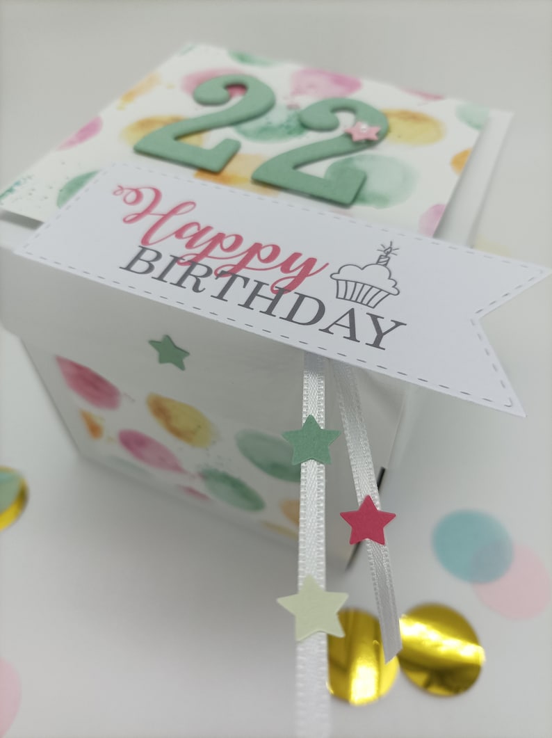 Explosionsbox für eine Shoppingtour Explosionsbox Geburtstag Mädchen Geldgeschenk für Geburtstag originelle Geburtstagskarte zum Geburtstag