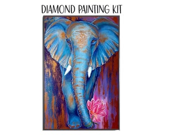 Diamond Painting Kit. ELEPHANT.