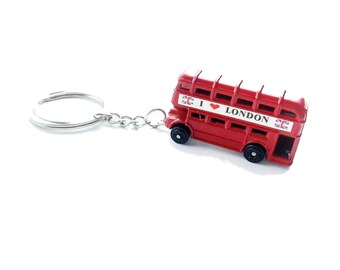 Great British Red Bus, London Transport. Alloy Key Chain keyring / keychain