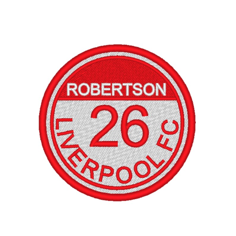 Embroidered Patch/Badge. Liverpool FC. Football player and number. SALAH ROBERTSON