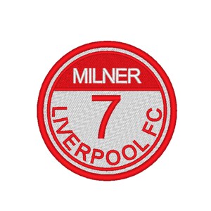 Embroidered Patch/Badge. Liverpool FC. Football player and number. SALAH MILNER