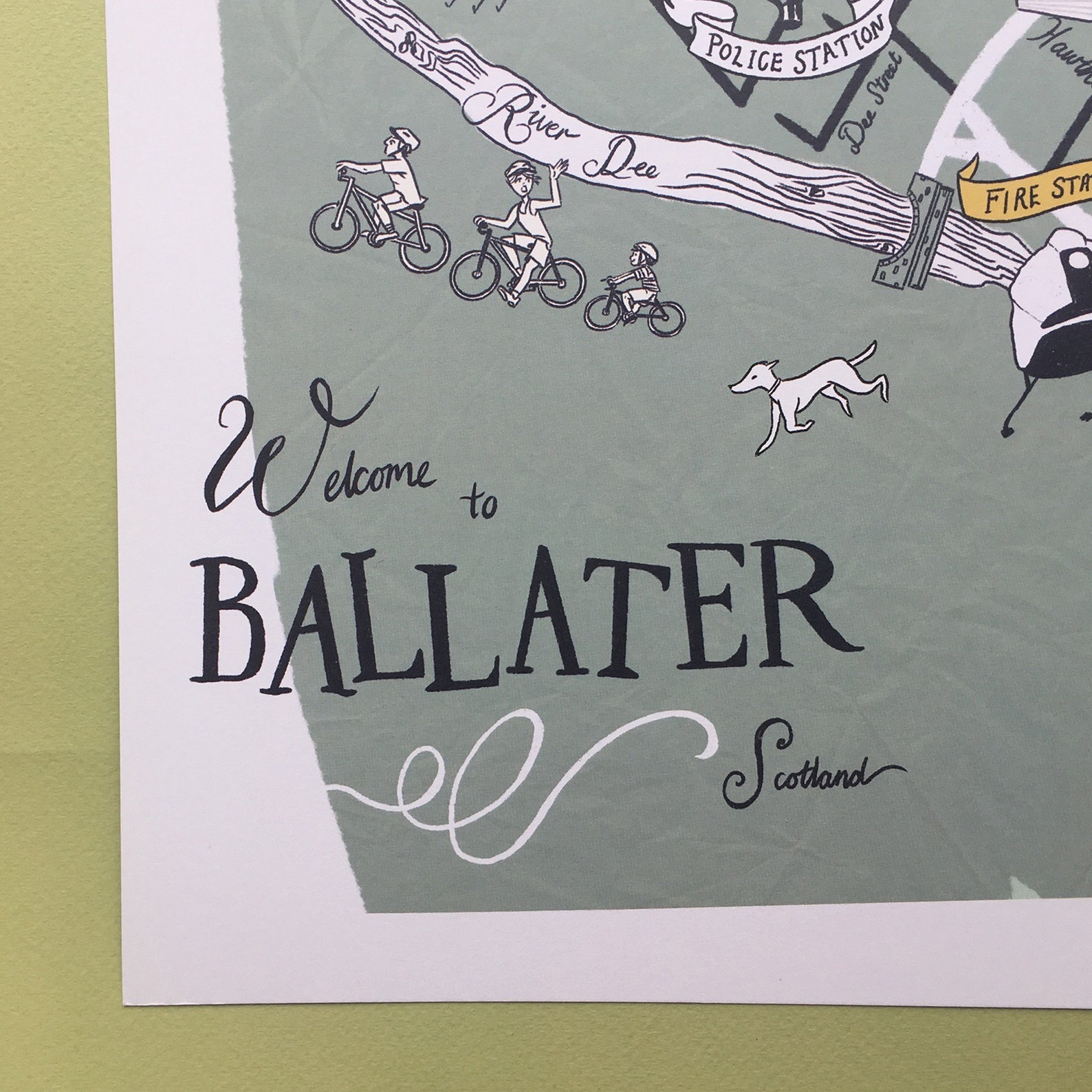 Ballater Illustration Map Print - Etsy