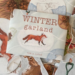 Illustrierte Papier Winter Girlande