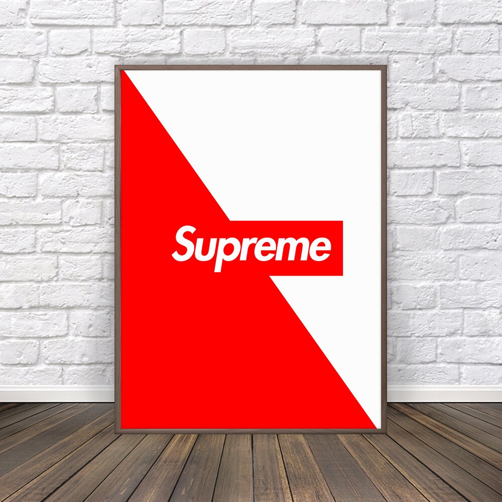 Supreme Box Logo Fashion Wall Decor Supreme Poster Supreme | Etsy