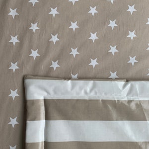 Picknickdecke Outdoor Sterne 3 Farben Beige Star/Stripe